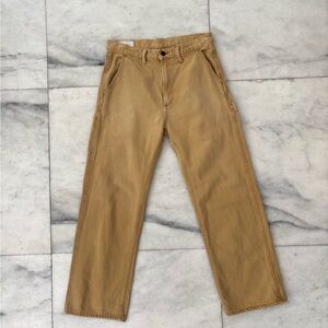 Gap Carpenter Jeans Wide Leg Loose Denim Yellow Tan Cotton Mens 30x30 Skater Y2K